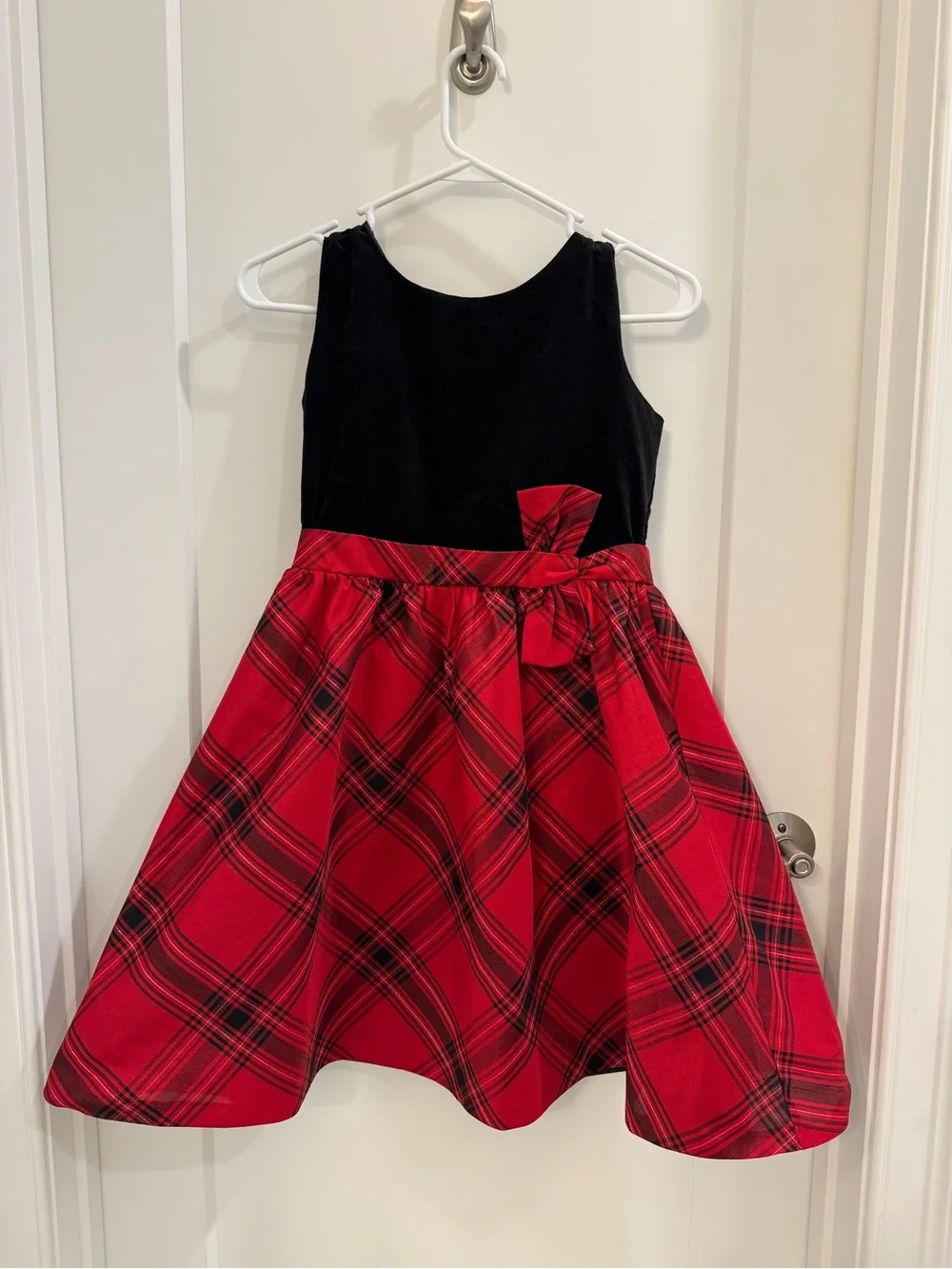 Gymboree Girls Black & Red Plaid Holiday Party Dress excellent condition size 10